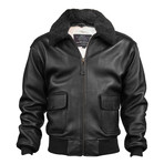 Top Gun® Official Military G-1 Jacket // Black (M)