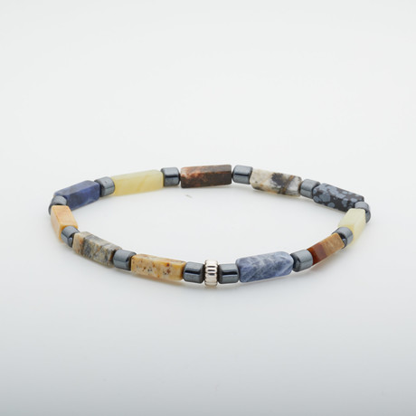 Dell Arte // Agate + Jasper + Hematite Bracelet // Multicolor
