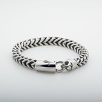 Dell Arte // Foxtail Link Bracelet // Silver + Black