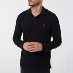 John Long Sleeve Polo // Black (XL)
