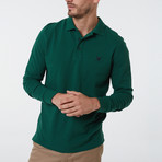 John Long Sleeve Polo // Dark Green (L)