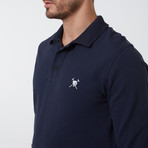 John Long Sleeve Polo // Navy (2XL)