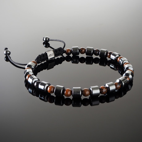Hematite + Mahogany Obsidian Bracelet (S)