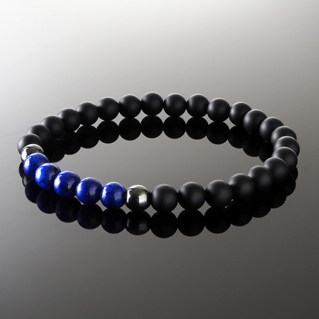 Minimal Lapis Lazuli Duo Bracelet (S)