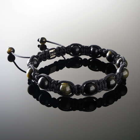 Golden Obsidian Shamballa Bracelet (S)