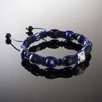 Vertex // Matte Onyx + Lapis Lazuli Shamballa Bracelet (L)