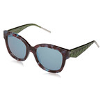 Women's VERY Sunglasses // Blue Havana + Green