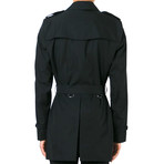 Burberry // Kensington Mid Trench Coat // Black (42R)