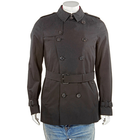 Burberry // The Kensington Short Trench Coat // Black (S)