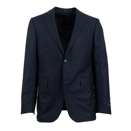 Alexis Wool Plaid Two Button Suit // Navy (US: 46S)