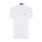 Mesh Polo Shirt // White + Black (L)