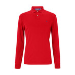 Custom Slim Fit Mesh Polo Shirt // Red + Blue (M)