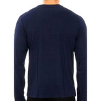 Long Sleeves T-shirt // Navy (XL)