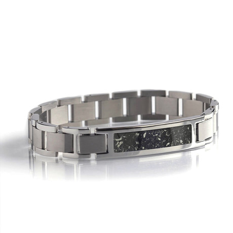 Black Stardust Interchangeable Bracelet // Stainless Steel (Small)