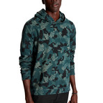 Alexandria Long Sleeve Camo Sweatshirt Pullover Hoody W Sid // Dark Forest (S)