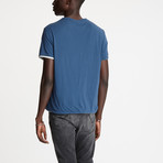 Rockford Short Sleeve Reversible Double Layer Cotton Crew // Cadet Blue (S)