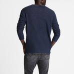 Stamford Long Sleeve Reversible Double Knit Crew // Pacific Blue (M)