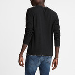 Stamford Long Sleeve Reversible Double Knit Crew // Black (S)