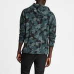 Alexandria Long Sleeve Camo Sweatshirt Pullover Hoody W Sid // Dark Forest (XL)
