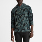 Alexandria Long Sleeve Camo Sweatshirt Pullover Hoody W Sid // Dark Forest (XL)