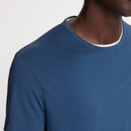 Rockford Short Sleeve Reversible Double Layer Cotton Crew // Cadet Blue (S)