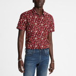 Jasper Regular Fit Short Sleeve Sport Shirt // Crimson (XS)