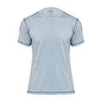 Xander Short Sleeve Fitness T-Shirt // Light Blue (L)