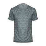 Xander Short Sleeve Fitness T-Shirt // Marbled Blue (S)
