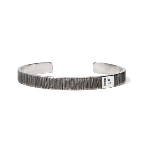 Etched Wide Cuff // Silver (Small)