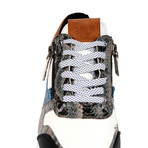 Rodeo Sneaker // White + Navy + Exotic (US: 8)