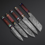 Chef Knives Set Of 5 PCS // Bone + Razon