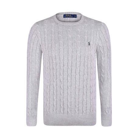 Classic Cable Knit Jumper // Heather Gray (S)