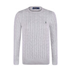 Classic Cable Knit Jumper // Heather Gray (2XL)
