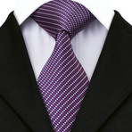 Luca Handcrafted Silk Tie // Purple