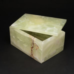 Small // Natural Onyx Box // Rectangle // Green