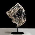 Large Natural Selenite Crystal + Metal Stand