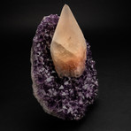 Natural Calcite Crystal + Amethyst Cluster