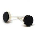 Onyx 6mm Pair of Earrings // Polished