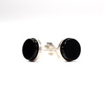 Onyx 6mm Pair of Earrings // Polished