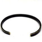Black Cuff Adjustable Bracelet // Matte