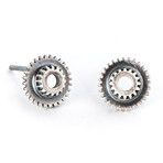 Gear Pair of Earrings // Brushed
