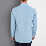Vince Button-Up Shirt // Blue (Small)