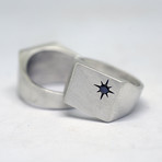 Black Star Ring // Brushed (7.5)