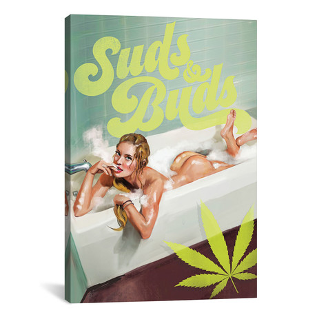 Suds Buds Cannabis Risque (18"W x 26"H x 0.75"D)