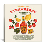 Strawberry Bourbon Recipe (12"W x 12"H x 0.75"D)