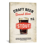 Craft Beer Stout Vintage Sign (12"W x 18"H x 0.75"D)