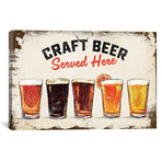 Craft Beer Lineup Vintage Sign (18"W x 12"H x 0.75"D)