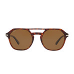 Men's Square Aviator Polarized Sunglasses // Havana + Brown