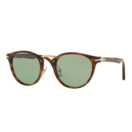 Round Typewriter Edition Sunglasses // Havana + Green