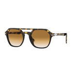 Men's Square Aviator Sunglasses // Tortoise Fade + Black